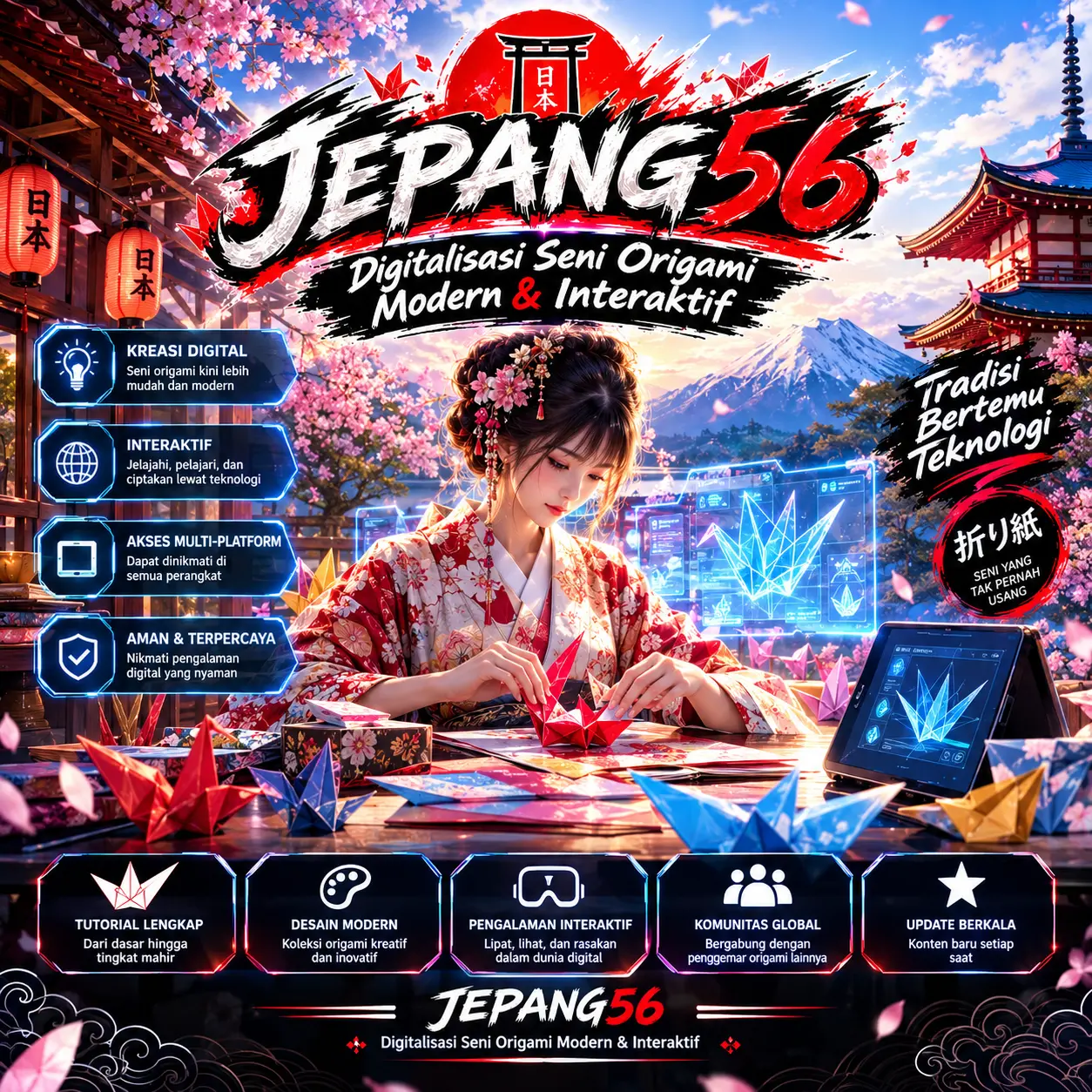 JEPANG56 : Evolusi Seni Origami Dalam Dunia Digital Modern